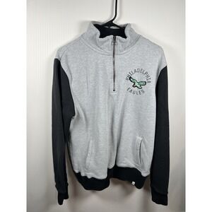 #M186 Men's Large 47' Quarter 1/4 Zip Philadelphia Eagles Retro Sweater